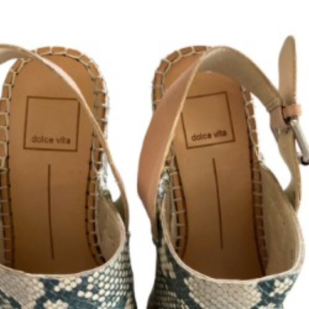 Dolce Vita Snake Print Wedge Sandal 6.5 - Picture 6 of 7